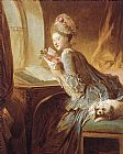 Jean-Honore Fragonard The Love Letter painting